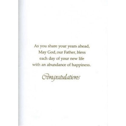 “As you become one in Christ” wedding card