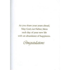 “As you become one in Christ” wedding card