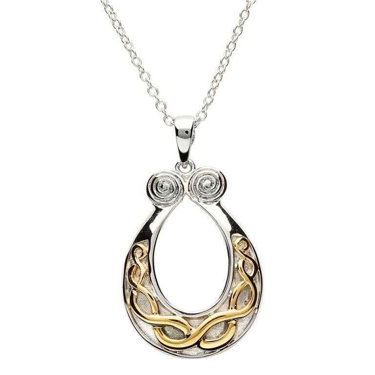 Silver Celtic Knot Gold Plate Necklace
