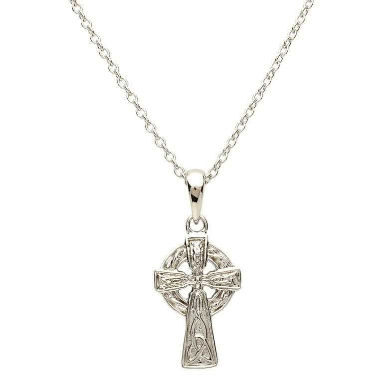 Celtic Trinity Knot Small Silver Cross