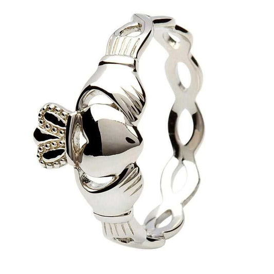 Silver Claddagh intertwining Design SL46