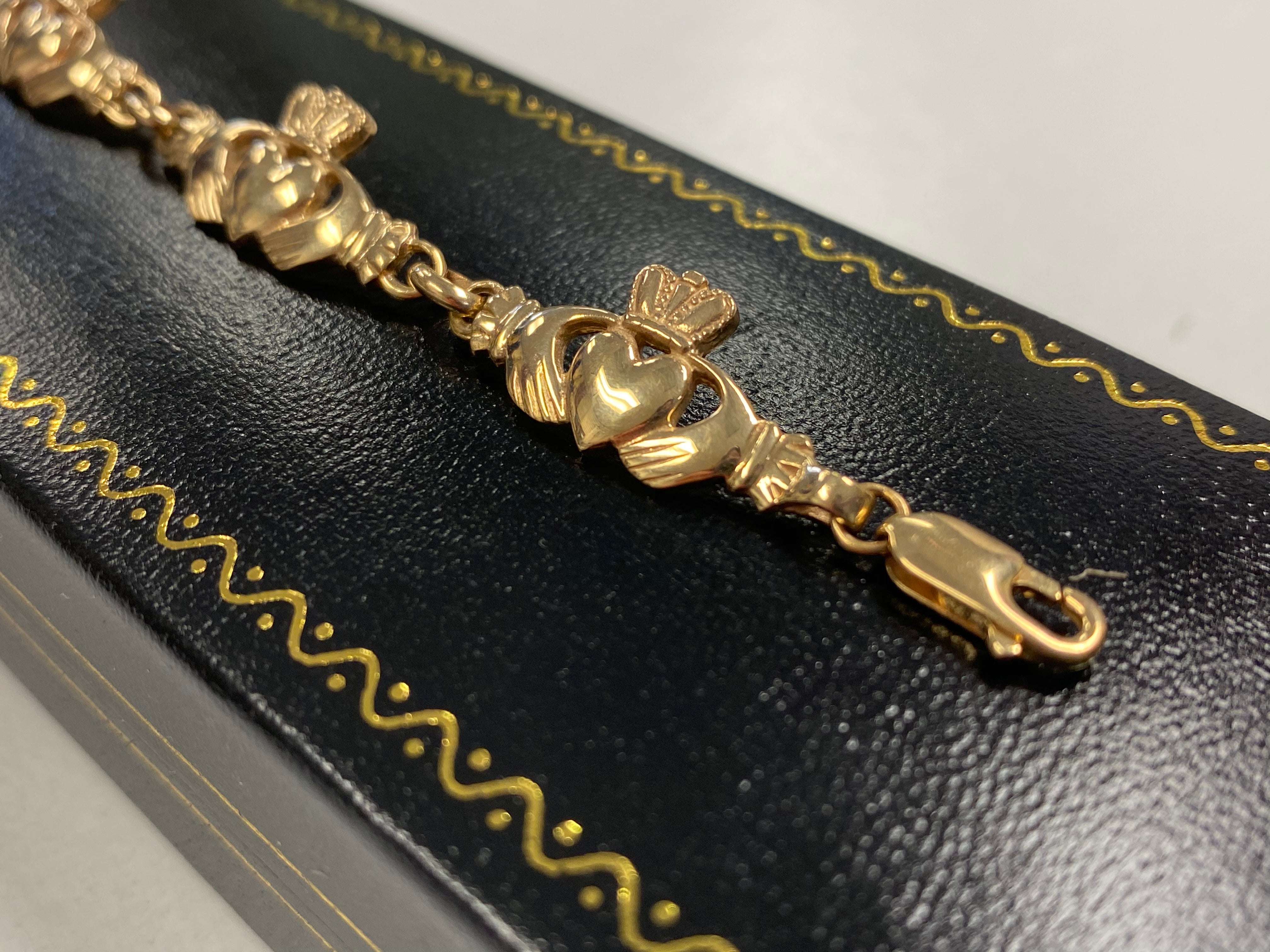 14K Gold Claddagh Bracelet