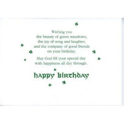 Happy Birthday blessings black and gold card