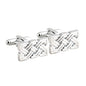 RHODIUM PLATED CELTIC KNOT CUFFLINK