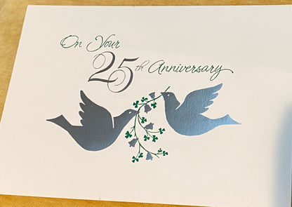 25th anniversary card