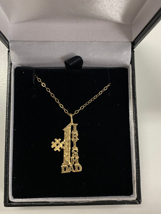 14K #1 Irish Dad Pendant