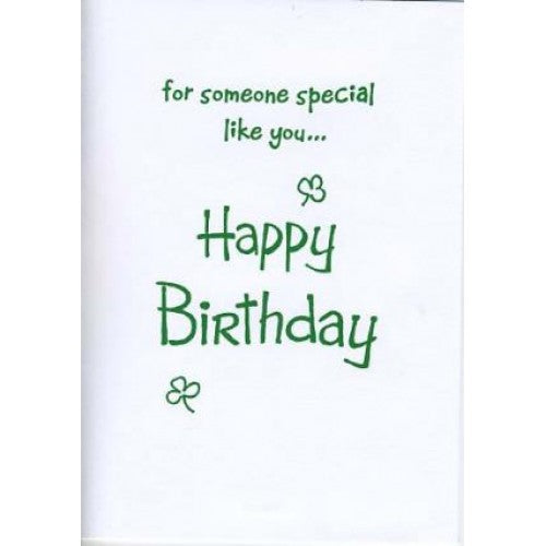 I thank my lucky shamrocks birthday card