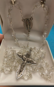 Clear bead rosary