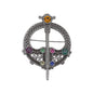RHODIUM PLATED TARA BROOCH