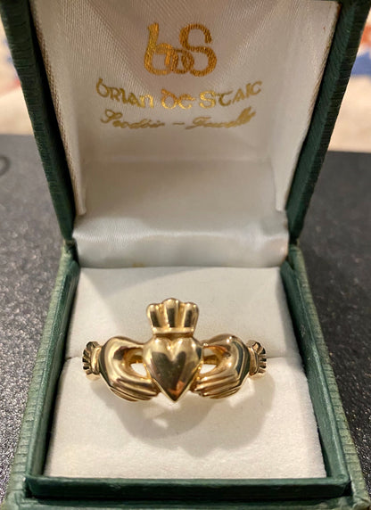 14k heavy mans claddagh size 14