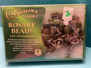 Connemara marble rosary beads