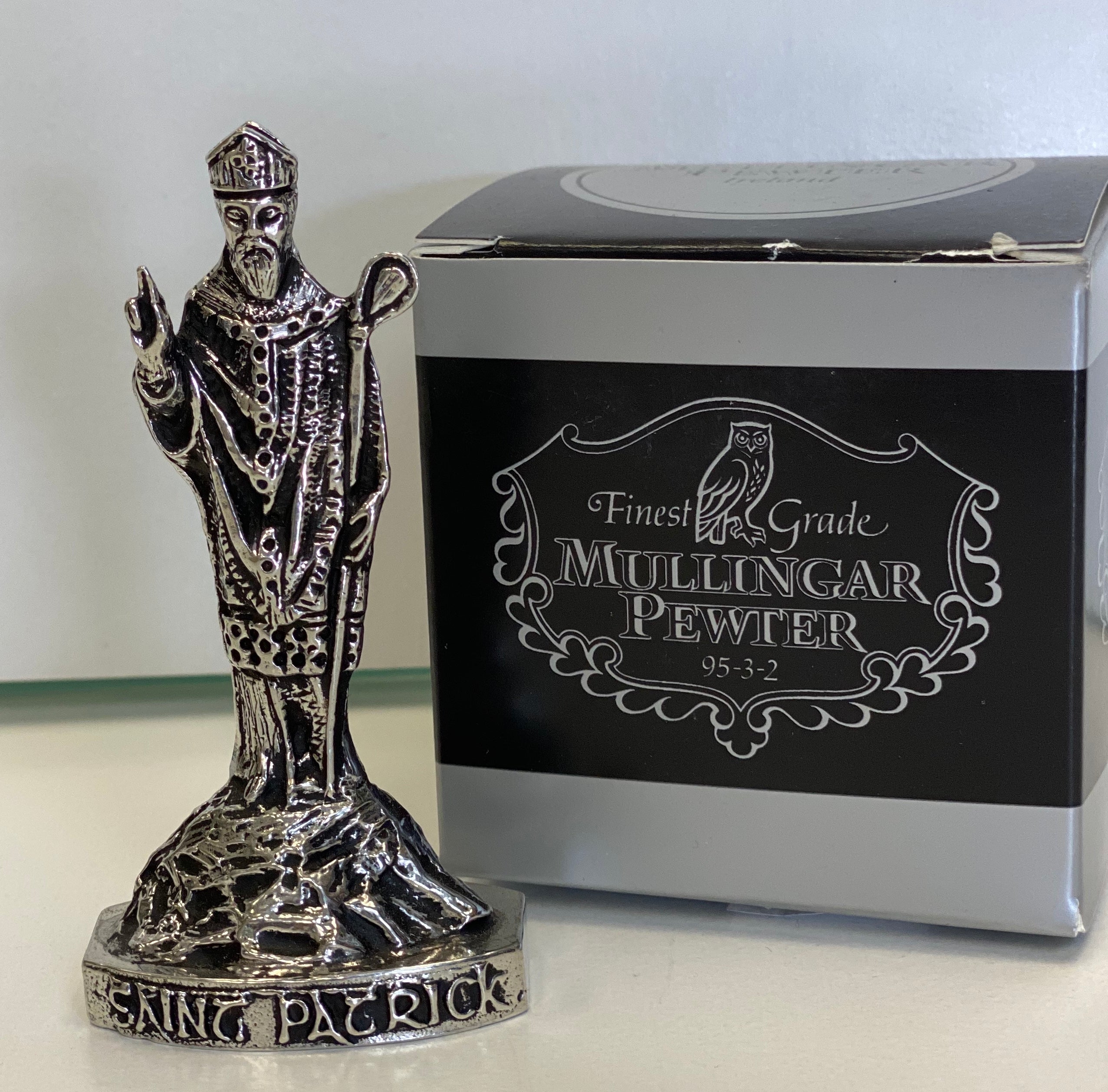 Small st. Patrick pewter statue