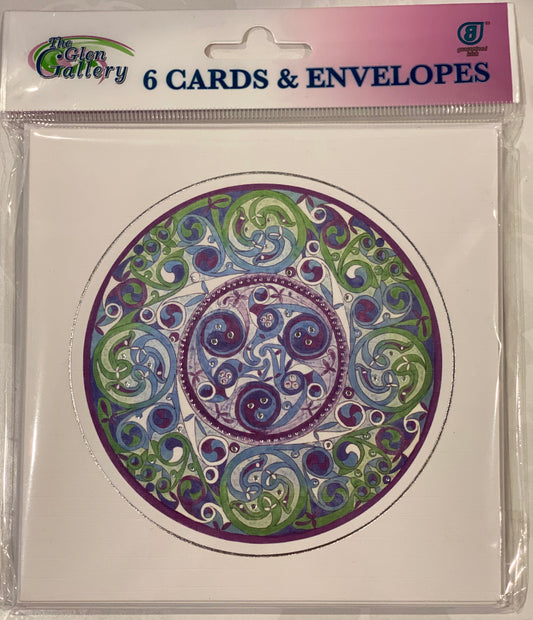 Blank cards set of 6 Celtic window