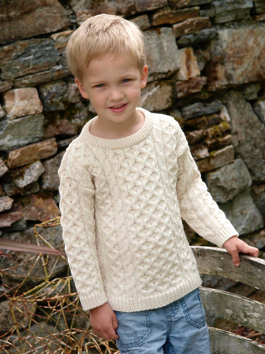 Aran Crafts Merino Wool Crew Neck Sweater - Unisex C311