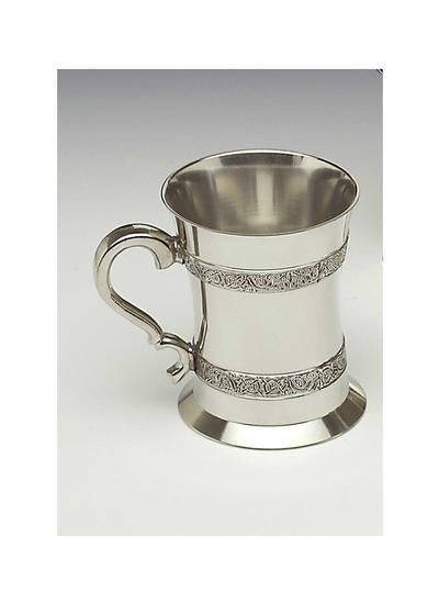 Pewter Striped Tankards