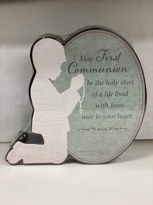 First communion standing plaque