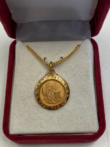 St. Cecilia gold plated medal J700CE