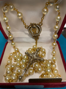 Pearls of Mary gold rosary 454H/F