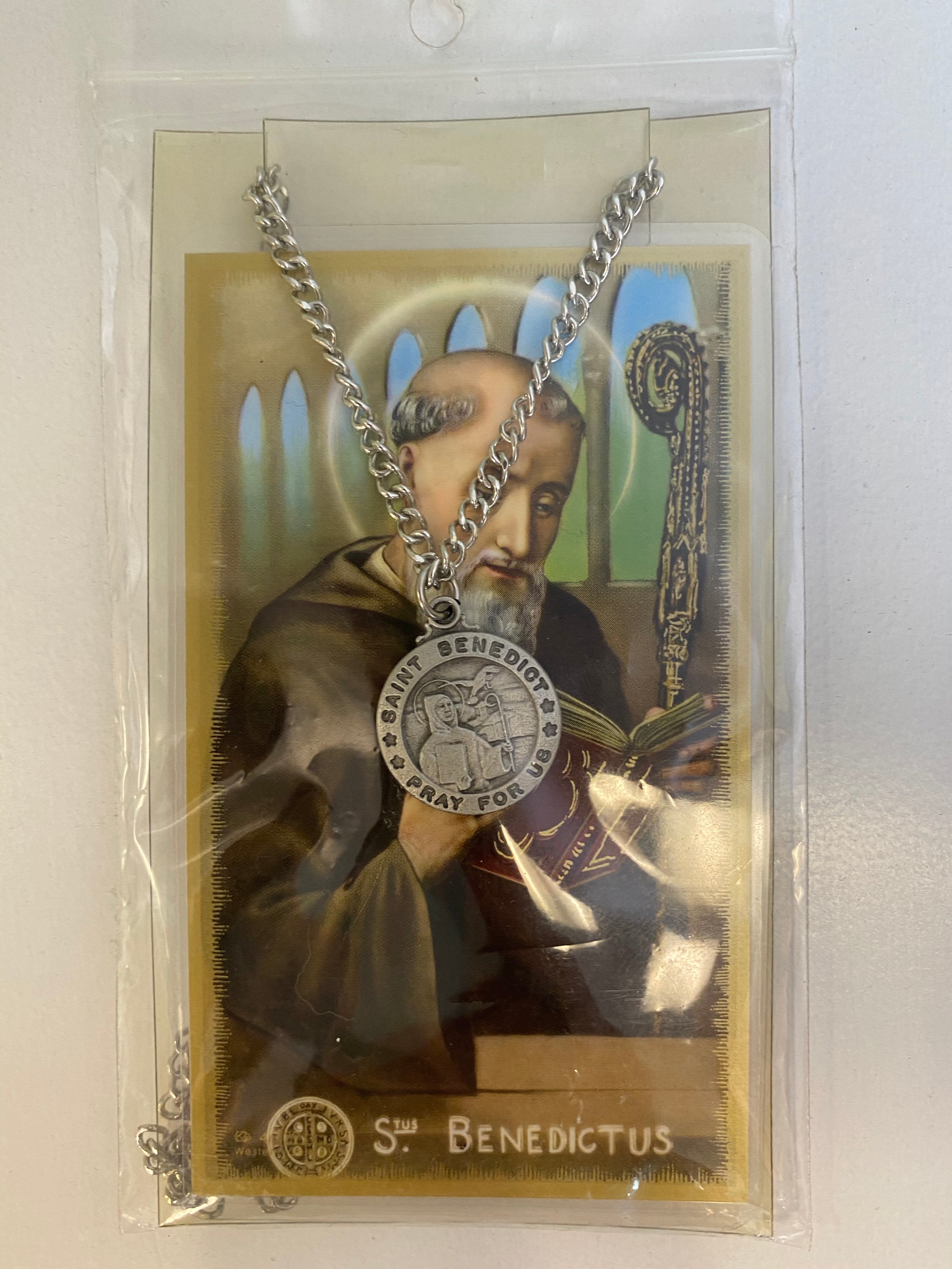 St. Benedictus medal with prayer card