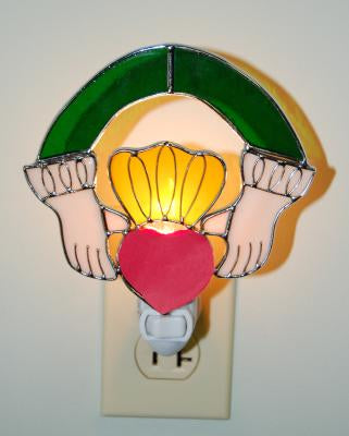 Claddagh Stained Glass Night Light