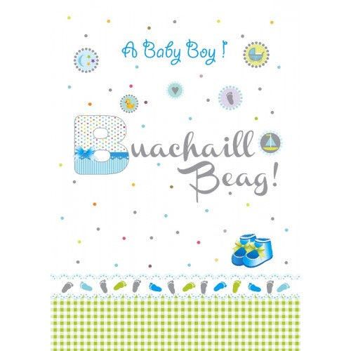 A baby boy greeting card