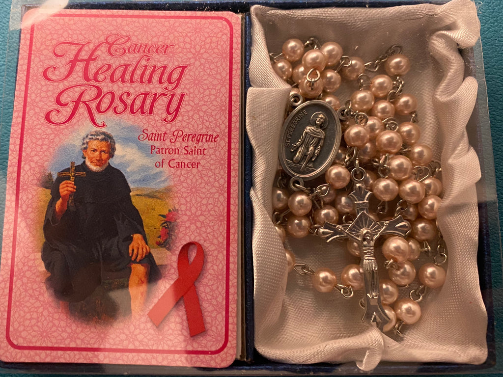Cancer healing rosary with prayer card