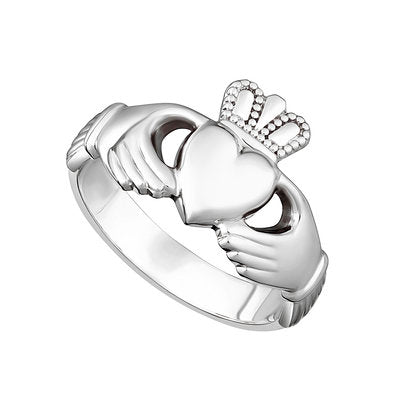 GENTS SILVER HEAVY CLADDAGH RING Code: S2272