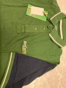Green Shirt with Navy Accents