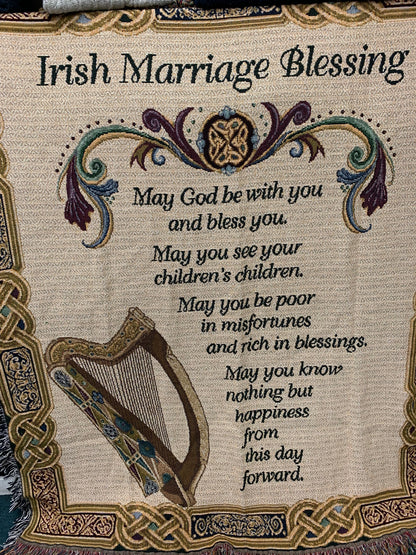 Irish Marriage Blessing throw blanket