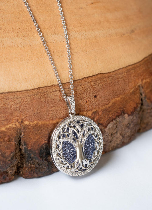 TREE OF LIFE PENDANT EMBELLISHED WITH SWAROVSKI CRYSTALS