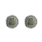 CELTIC CONNEMARA MARBLE ROUND STUD EARRINGS