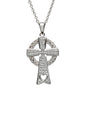 Silver Celtic Cross with Swarovski Crystals and Heart