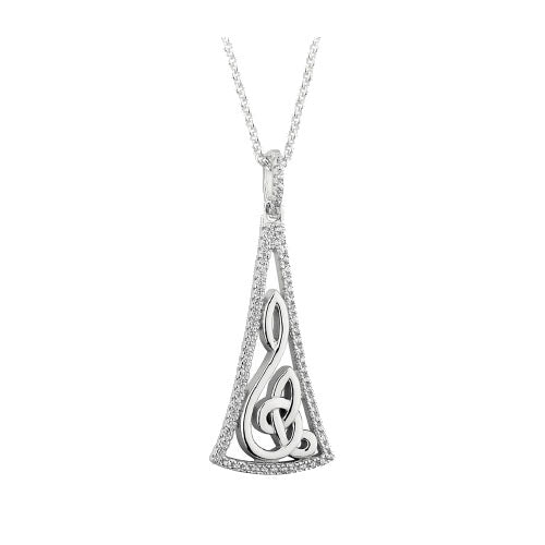 SILVER STYLIZED TRINITY KNOT PENDANT