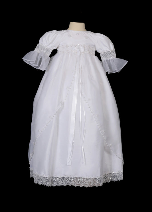 Girls Lace Baptism Gown #i337c