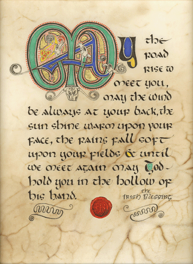 Framed Irish blessing , May the road rise…. #4101GGR