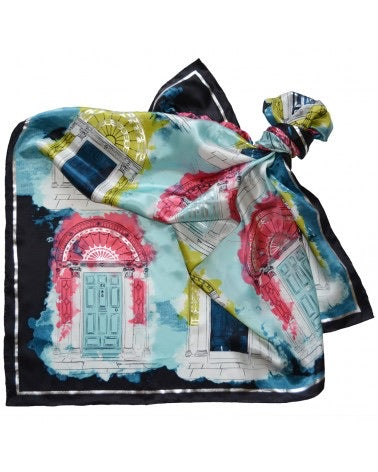 Patrick Francis blue/pink Georgian door scarf