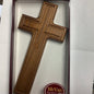 8” walnut stain wall cross