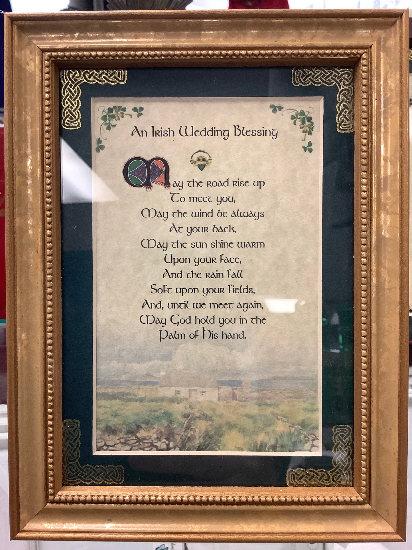 Irish wedding blessing gold frame 5x7