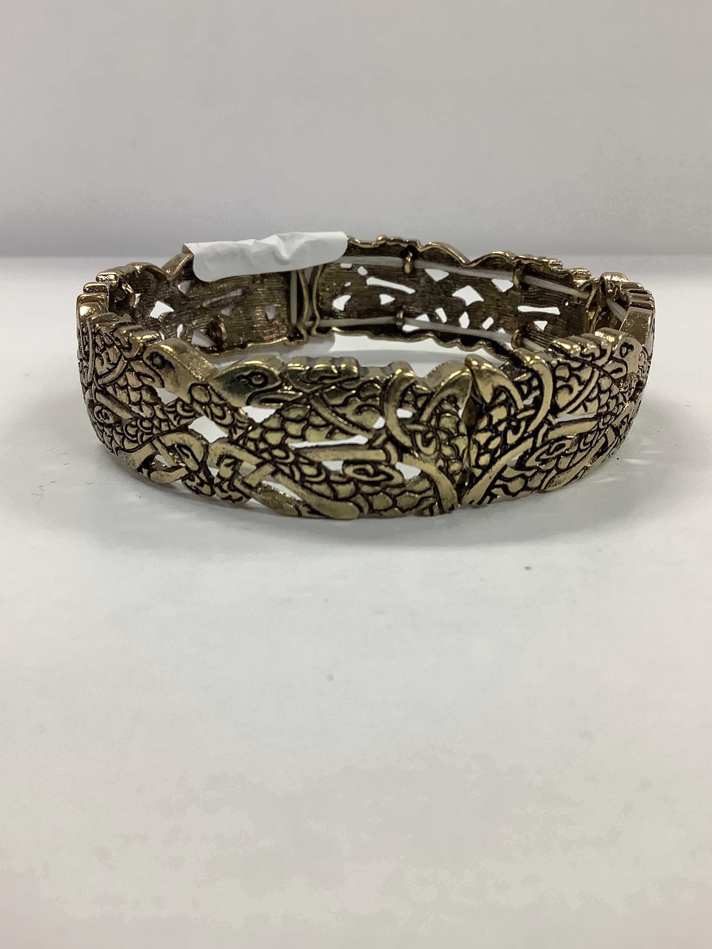 celtic stretch bracelet gold color