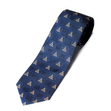 Navy Celtic knot silk tie pf2000