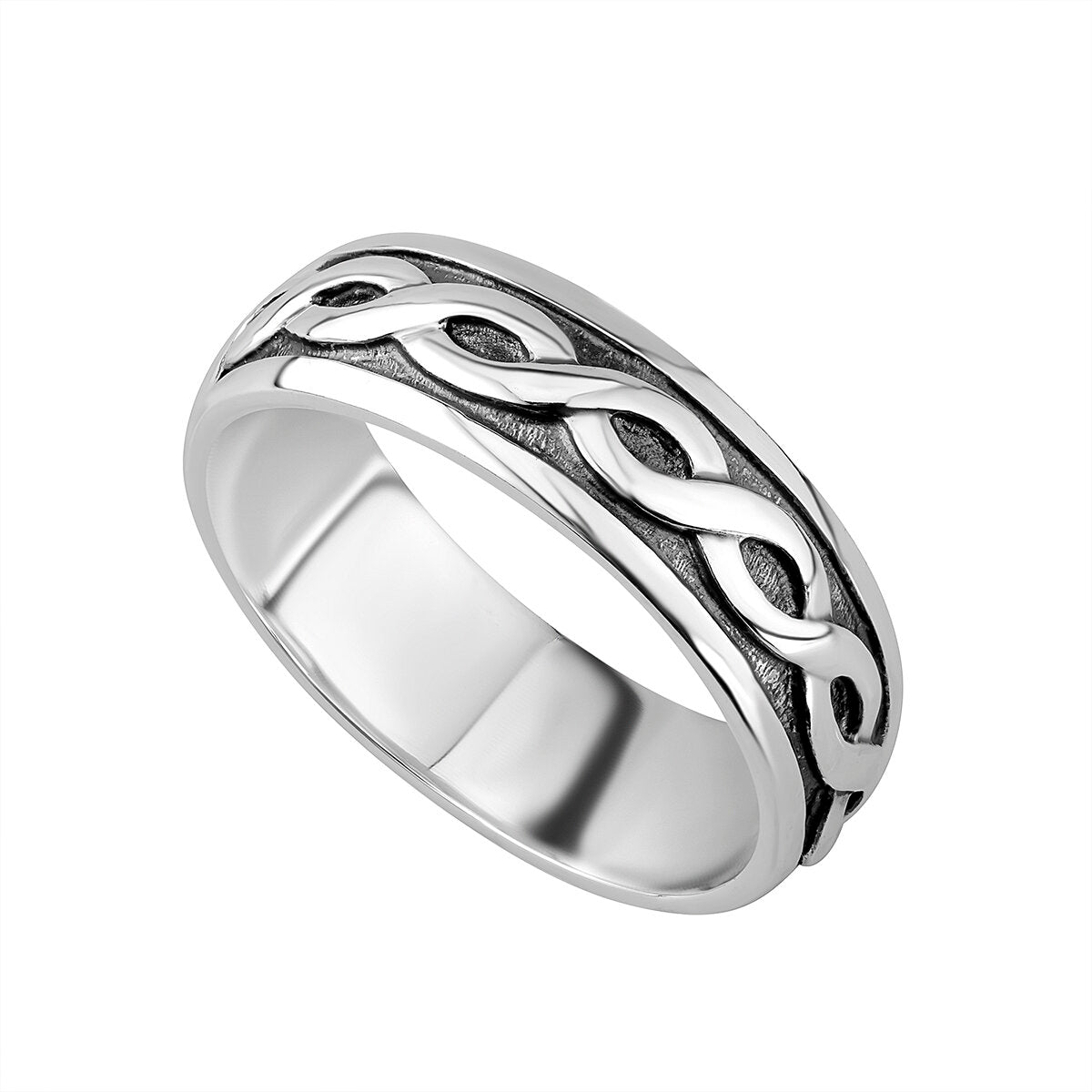GENTS SILVER CELTIC RING S2649