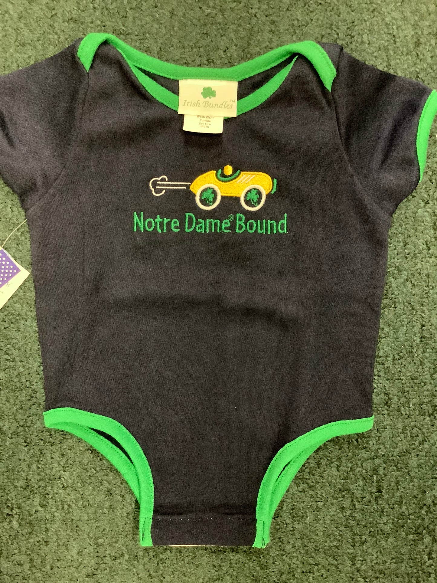 Norte dame bound onsie 0-6 months