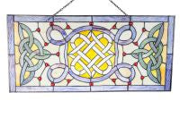 Rectangle Stained glass window 24.5”x11”