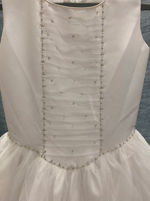 White Dress with tool and sequin #375T
