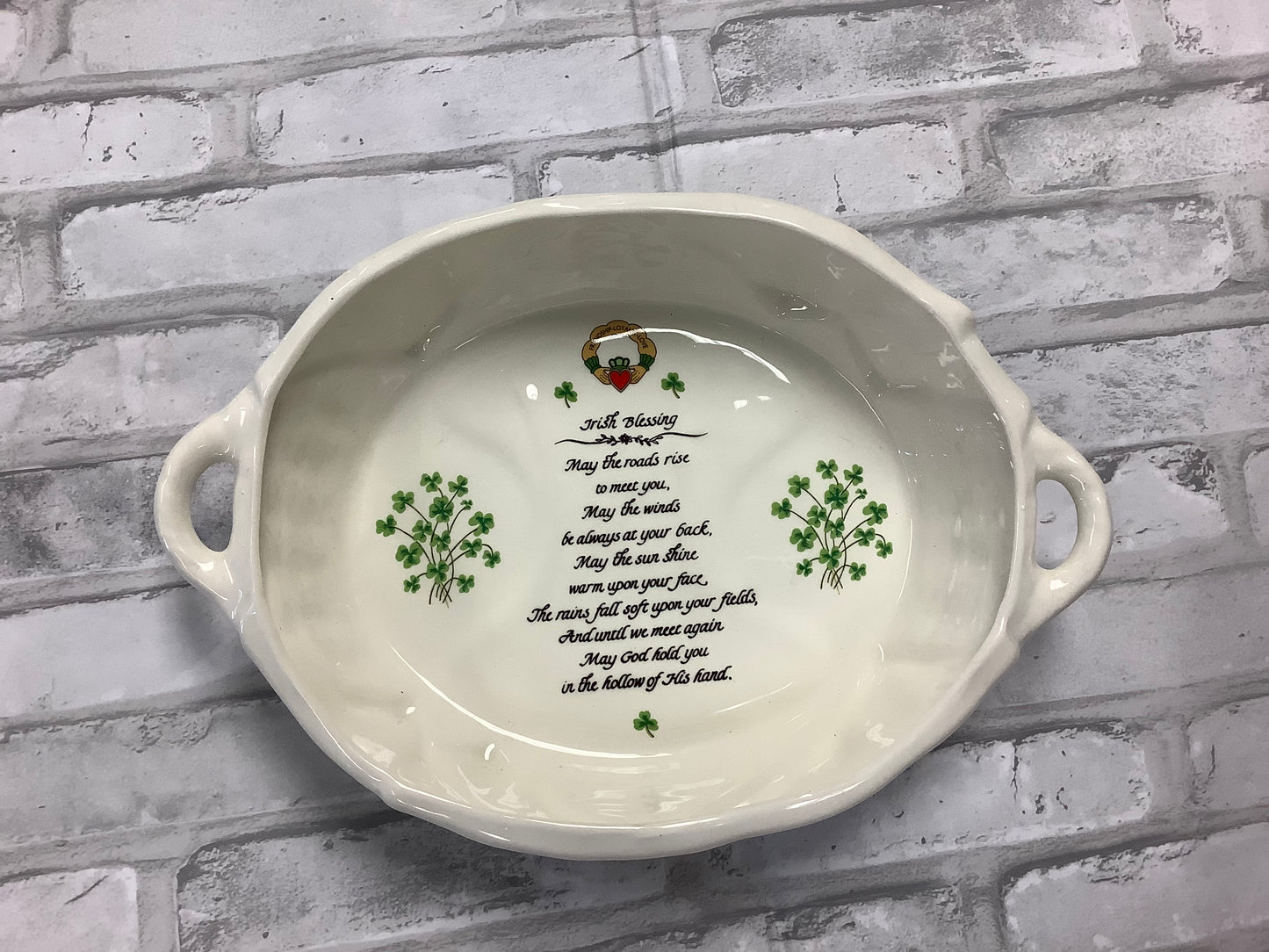 Irish blessing ceramic dish