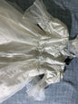 Girls Off White silk Christening Dress #i336c