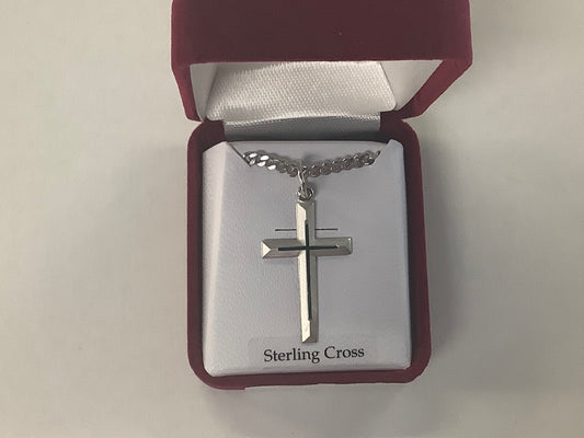 Sterling silver cross L9225