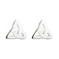 SILVER TRINITY KNOT STUD EARRINGS