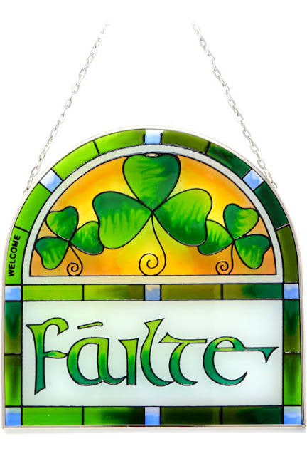 Stained glass panel •Failte