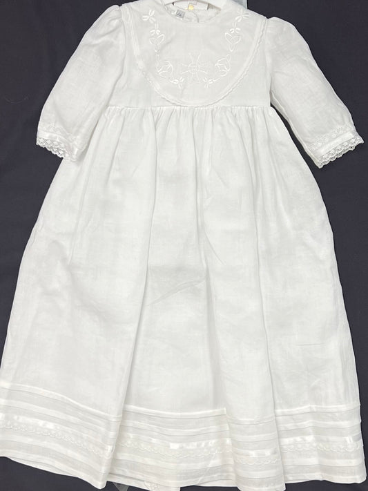 100% Irish Linen Christening Gown by Laura D Designs #1101